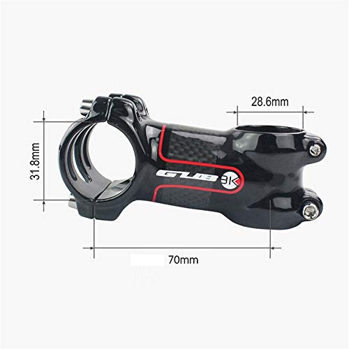 YUDIYUDI Ajustable de Bicicletas Stem Raiser, Mango de Carbono Elevador de Fibra de Carbono de Parte Delantera de Bicicleta de montaña de 31.8 mm (Color : Black, Size : 31.8x90MM)