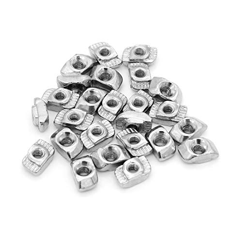 Yuhtech 180 Pcs Tuercas de T-ranura en T Tuercas de Acero de Carbono M3 M4 M5 T-Nut