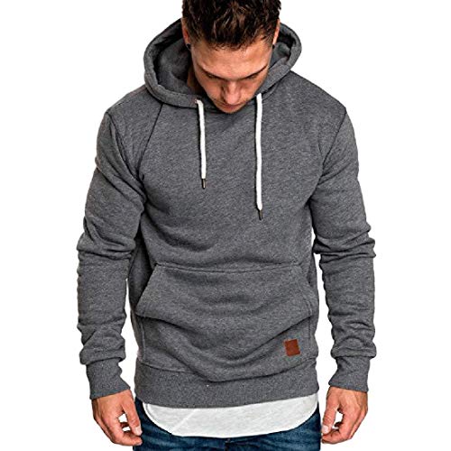 Yvelands Sudadera Informal con Capucha y Cremallera Completa para Hombre