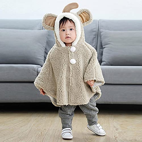 YWLINK AlgodóN Con Capucha Peleles Bebé NiñA Capa Con Capucha Poncho Abrigos Chaqueta De Invierno Caliente Sudaderas Outwear NiñAs Rompevientos Ropa Lindo Capa De VellóN Coral De Color Puro