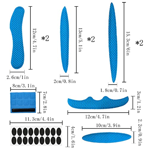 YXHZVON Kit de Espuma para Acolchado de Casco, 2 Juegos de Almohadillas de Espuma para Casco con Almohadillas de Velcro, Accesorios para Cascos de Ciclismo para Bicicleta y Motocicleta (Azul)