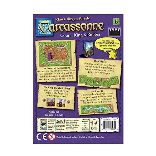 Z-Man Games Carcassonne Expansion 6: Count, King & Robber