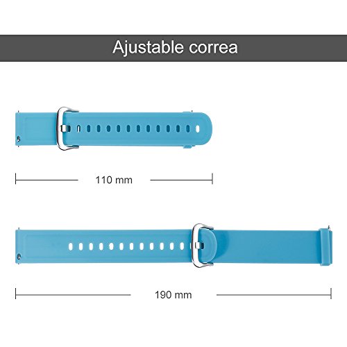 Zacro 5Pcs 20mm Reemplazo de Correa de Amazfit Bip Multicolor Impermeable Universal,Pulsera Ajustable para Xiaomi Huami Amazfit Bip bit Lite Youth Watch (Sin Tracker)