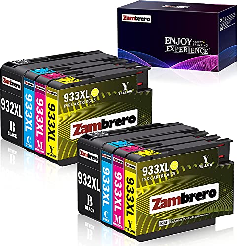 Zambrero 932 933 XL Cartuchos de tinta Reemplazo para HP 932XL 933XL Alta Capacidad Compatible con HP Officejet 7110 6700 6600 6100 7510 7610 7612