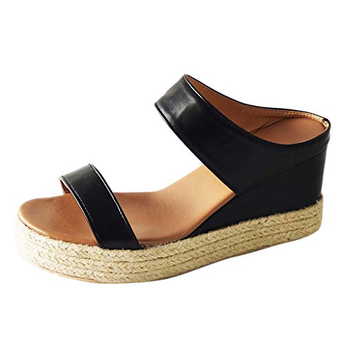 Zapatilla de Plataforma de Playa con cuña para Mujer Chanclas Mujer, Sandalias Moda para Mujer,2021 Verano Sandalias Casual Ocio de Ancho Ancho