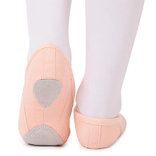 Zapatillas de Ballet Danza Canvas para Niña y Mujer Calzado de Danza Suela Partida de Cuero Tallas 29