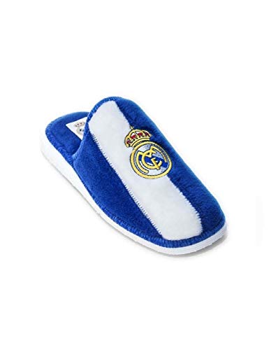 Zapatillas de casa de equipos de fútbol con licencia oficial Real Madrid CF - Color - Azul, Talla - 43