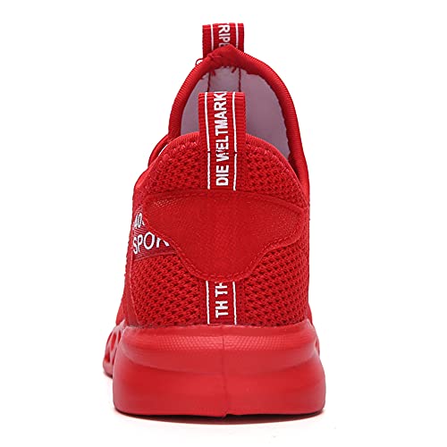 Zapatillas Deportivas Niños Bambas Ligero Niño Tenis Nino Zapatos para Correr Caminar Niños 36 EU,Rojo