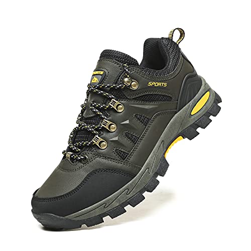 Zapatillas Senderismo Hombres Ligeras Antideslizantes Transpirable Botas de Montaña Zapatillas Trekking Mujer Verde