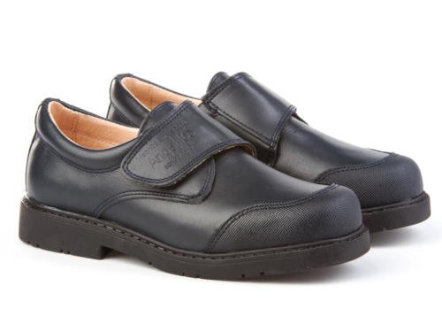 Zapatos Colegiales con Puntera Reforzada Todo Piel, mod.452. Calzado infantil Made in Spain, Garantia de calidad. (31, Azul Marino)