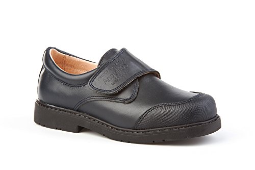 Zapatos Colegiales con Puntera Reforzada Todo Piel, mod.452. Calzado infantil Made in Spain, Garantia de calidad. (31, Azul Marino)