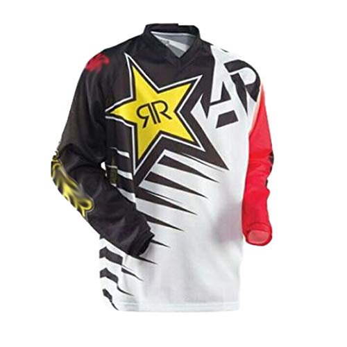 ZcfxrbZdfzSbpP Deportes al Aire Libre Ropa de Montar en Bicicleta Bicicleta de montaña Ropa de Moto Off-Road de Manga Larga Camiseta Deportiva Verano Hombres M código 701