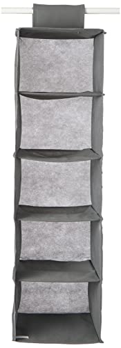 Zeller 14613 Almacenamiento de Ropa Colgada, Non-Woven, Gris, 28x28x95 cm