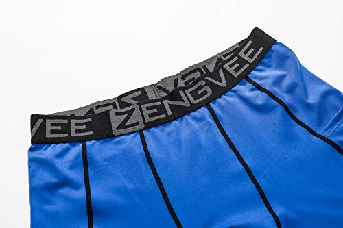 ZENGVEE 3 Piezas Pantalones Cortos Hombre Deporte de Secado Rápido para Running Hombres Deporte para Gym, Yoga, Running(Gray Black Blue-XL)