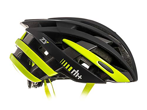 zerorh+ Helmet ZY Cascos de Bicicleta Bike Helmets Permanent, Unisex Adulto, Matt Anthracite-Shiny Yellow Fluo-Bridge Shiny Anthracite Metal, L-XL