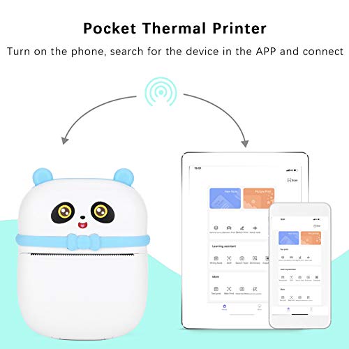 Zhat Impresora Térmica Portátil, Impresora Portátil De Notas, Impresora Térmica De Etiquetas para Imprimir Fotos Pregunta Incorrecta Material Escolar De Oficina