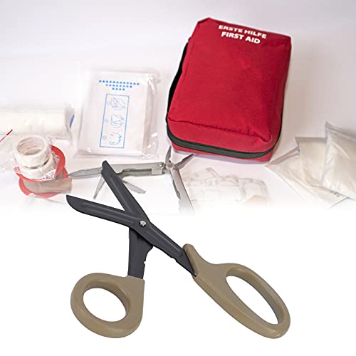 Zhat Tijeras De Trauma, EMT Tijeras De Trauma Hoja De Acero Inoxidable Reflexión Prevención De La Luz Diseño Ergonómico para Quitar Puntadas para Cortar Gasas(Barro de Color)