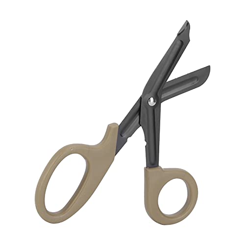 Zhat Tijeras De Trauma, EMT Tijeras De Trauma Hoja De Acero Inoxidable Reflexión Prevención De La Luz Diseño Ergonómico para Quitar Puntadas para Cortar Gasas(Barro de Color)