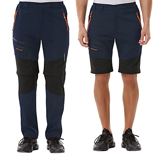 ZOEREA Pantalones Aire Libre de Hombre Convertible Pantalones Cortos Trekking Montaña Escalada Senderismo Secado Rápido Pantalón Funcionales