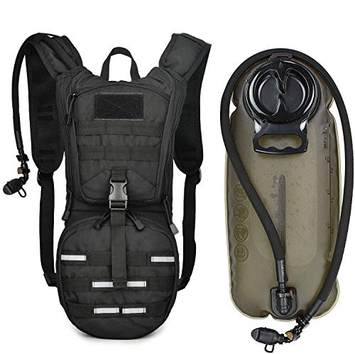 ZONEFR Mochila de hidratación con bolsa de hidratación de 2,5 l, mochila de hidratación para bicicleta, mochila táctica para senderismo, ciclismo, correr, caminar, escalada y montañismo