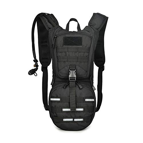 ZONEFR Mochila de hidratación con bolsa de hidratación de 2,5 l, mochila de hidratación para bicicleta, mochila táctica para senderismo, ciclismo, correr, caminar, escalada y montañismo