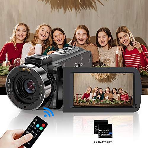 ZORNIK Videocamara,Vlogging cámara IR Visión Nocturna HD 1080P 36MP 16X Zoom Digital 3.0 Pulgadas LCD 270 Grados Rotativo Cámara (3051LRM-02)