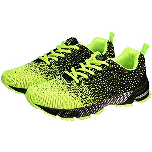 zpllsbratos Hombre Mujer Unisex Zapatillas de Running Entrenamiento Zapatos para Correr Aire Libre Deportes Gimnasio Ligeras 36-47(Verde,41)