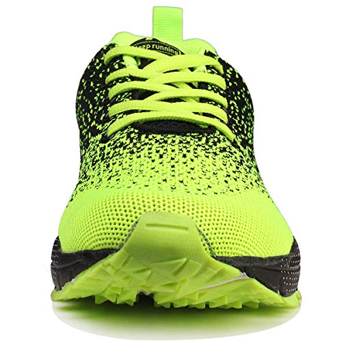 zpllsbratos Hombre Mujer Unisex Zapatillas de Running Entrenamiento Zapatos para Correr Aire Libre Deportes Gimnasio Ligeras 36-47(Verde,41)