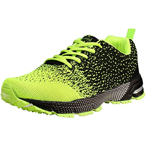 zpllsbratos Hombre Mujer Unisex Zapatillas de Running Entrenamiento Zapatos para Correr Aire Libre Deportes Gimnasio Ligeras 36-47(Verde,41)