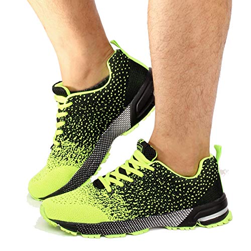 zpllsbratos Hombre Mujer Unisex Zapatillas de Running Entrenamiento Zapatos para Correr Aire Libre Deportes Gimnasio Ligeras 36-47(Verde,41)