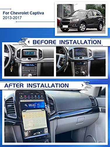 ZWNAV Vertical Tesla Screen DSP Carplay Android 9 Lettore Video per 2013 2014 2015 2016 2017 Chevrolet Captiva GPS Navigation Head Unit Auto Audio Stereo Radio ricevitore (4G RAM 64G ROM Carplay)