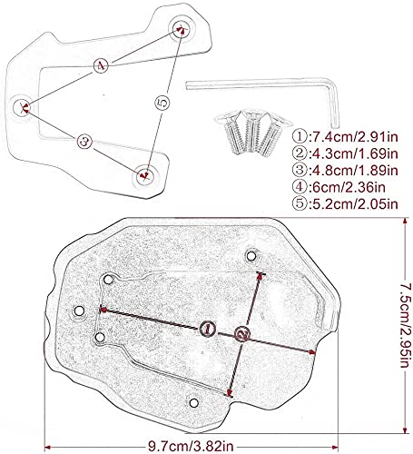 ZXCY Motorcycle Soporte Lateral Almohadilla, para Honda CRF1100L CRF 1100 L Africa Twin Adventure Sports DCT 2017-2021 Motocicleta CNC Extensión Pata Cabra Plataformas Y Soportes con Logo