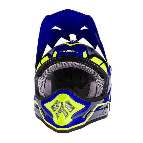 0626-004 - Oneal 3 Series Freerider Fidlock Motocross Helmet L Matt Blue Hi-Viz