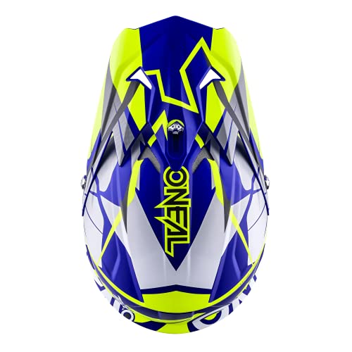 0626-004 - Oneal 3 Series Freerider Fidlock Motocross Helmet L Matt Blue Hi-Viz