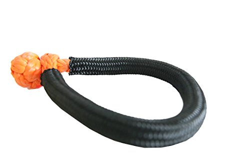 10mm*150mm Soft Shackle,ATV Winch Shackle,UHMWPE Shackle,Synthetic Rope (Orange)