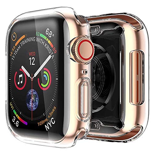 [2 Pack] Funda Apple Watch 40mm Series SE 6 5 4, Protector Pantalla iWatch Case Protección Completo Anti-Rasguños Ultra Transparente Funda Suave TPU, para Nueva Apple Watch Series SE 6 5 4 40mm