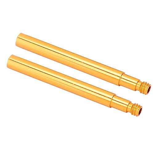 2 Piezas de la válvula de Bicicleta Extensor de la aleación de Aluminio de Las válvulas del neumático Interno de extensión (60 mm)(Oro)