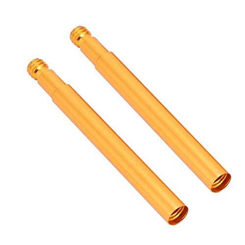 2 Piezas de la válvula de Bicicleta Extensor de la aleación de Aluminio de Las válvulas del neumático Interno de extensión (60 mm)(Oro)