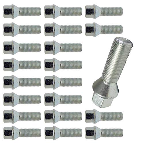 20 Tornillos M14x1.5 cónico 60° 28mm para Llantas