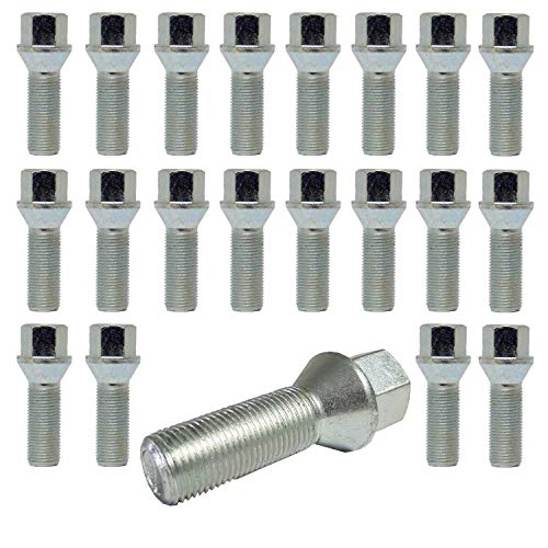 20 Tornillos M14x1.5 cónico 60° 28mm para Llantas