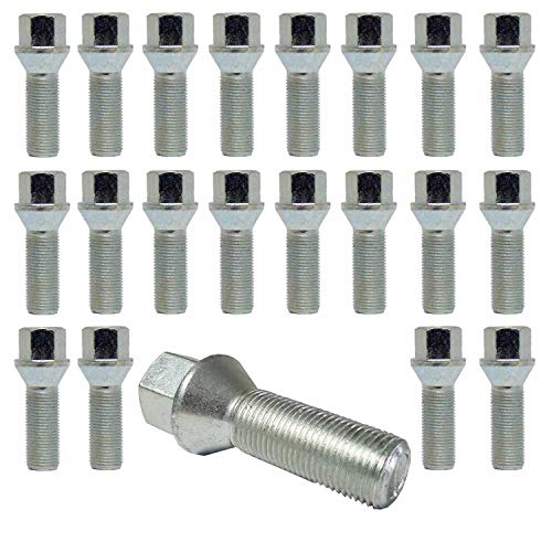 20 Tornillos M14x1.5 cónico 60° 28mm para Llantas