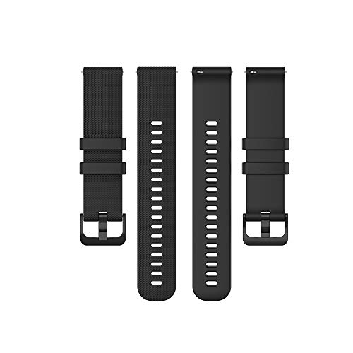 20mm Correas De Reloj,Correa para Garmin Venu SQ,Sport Bandas Correa Repuesto,Silicona Reloj Recambio Brazalete Correa Repuesto para Garmin Venu/Garmin Vivoactive 3/Vivoactive 3 Music (negro)