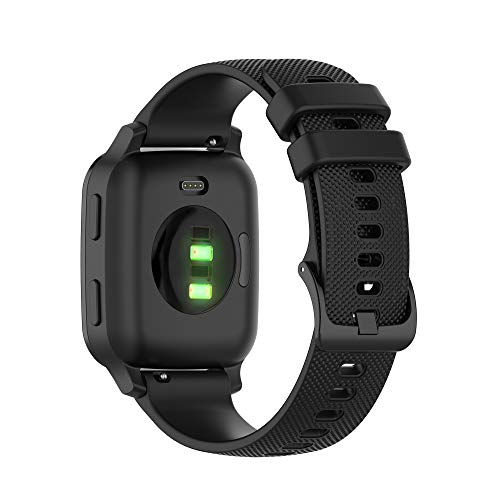 20mm Correas De Reloj,Correa para Garmin Venu SQ,Sport Bandas Correa Repuesto,Silicona Reloj Recambio Brazalete Correa Repuesto para Garmin Venu/Garmin Vivoactive 3/Vivoactive 3 Music (negro)