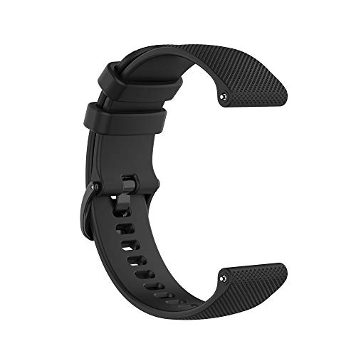 20mm Correas De Reloj,Correa para Garmin Venu SQ,Sport Bandas Correa Repuesto,Silicona Reloj Recambio Brazalete Correa Repuesto para Garmin Venu/Garmin Vivoactive 3/Vivoactive 3 Music (negro)