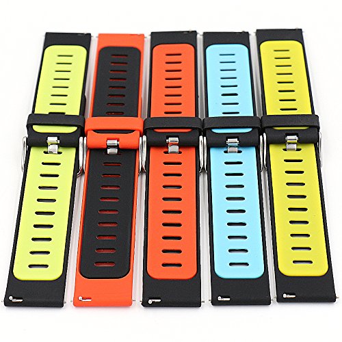 22mm Correa Silicona, EL-Move 22MM Silicona Banda Correas Brazalete de Pulsera para Pebble Time/Gear S3 Classic / Gear2(Blackred+RedBlack 2pcs)