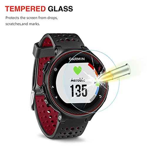 (3 Piezas) OOTSR Protector de Pantalla para Garmin Forerunner 220 225 235 620 Vidrio Templado Protectora para Forerunner 220 225 235 620 [Alta definición] [Resistente a los arañazos]