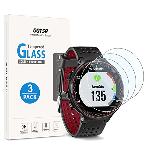 (3 Piezas) OOTSR Protector de Pantalla para Garmin Forerunner 220 225 235 620 Vidrio Templado Protectora para Forerunner 220 225 235 620 [Alta definición] [Resistente a los arañazos]