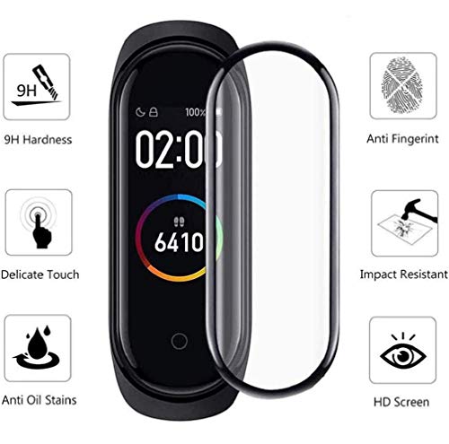 3 Unidades Protector De Pantalla Para Xiaomi Mi Band 6/ Mi Band 5, [ Cobertura Completa] 9H Dureza De Alta Definición Protector