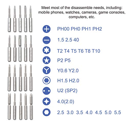 37 en 1 Profesional Magnético de Juego de Destornilladores con Magnetizador,Preciva Destornilladores de precisión kit,para reparación de PC,Teléfonos Móviles,PS4,Xbox,Cámara,electrónicos etc