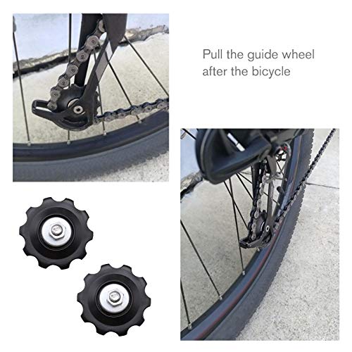 4 x 10T bicicleta engranaje Mech polea jockey ruedas kit universal para 5/6/7/8 velocidad desviador con cubierta de polvo tornillos de fijación tuerca arandela accesorios